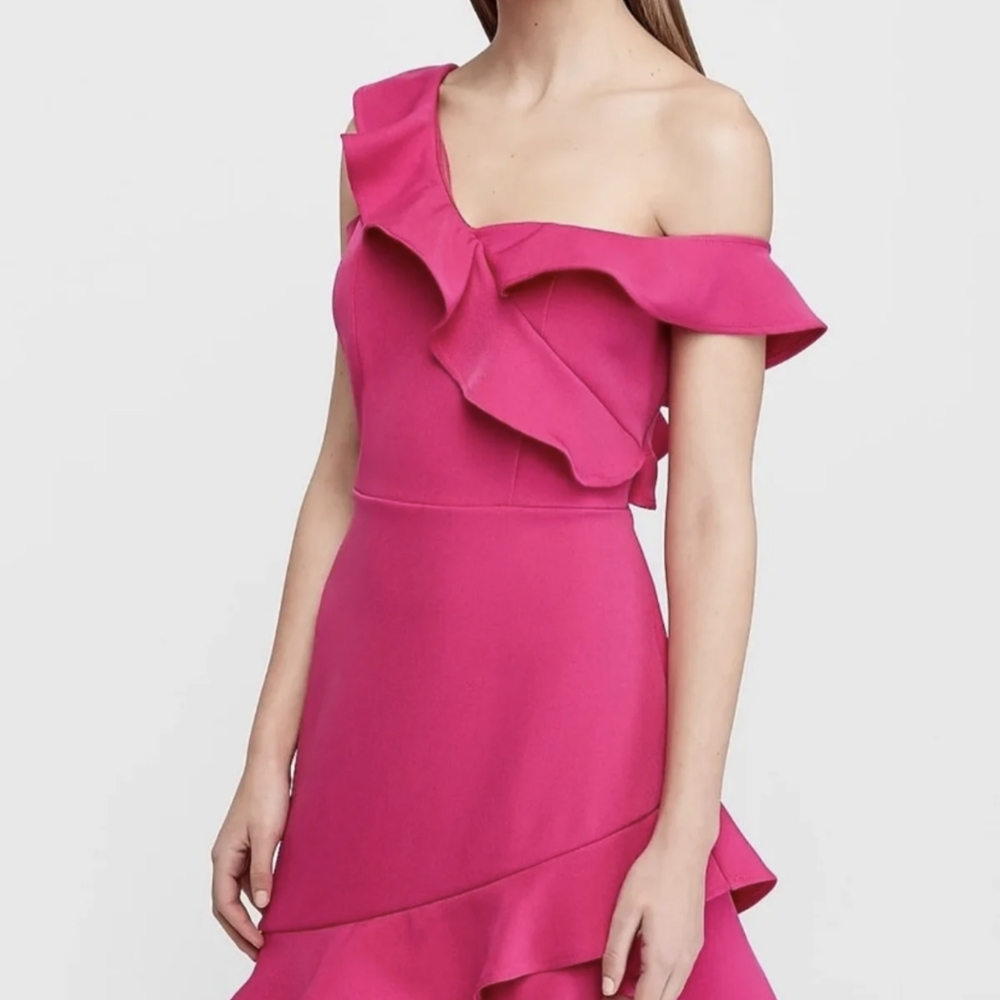 Express Ruffle Off-Shoulder Dress